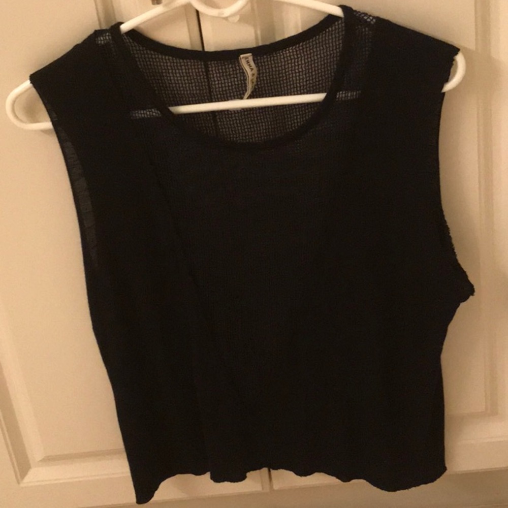 Black netting shirt